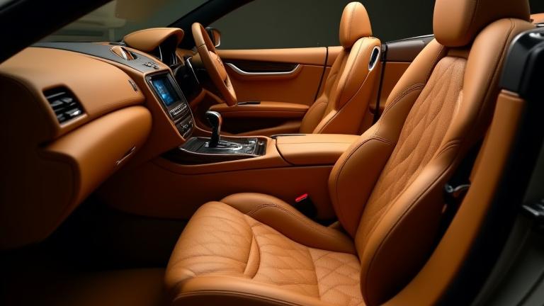 Maserati GranTurismo con interni in pelle su misura